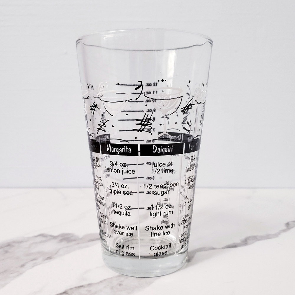 Bar drink cocktail mix glass with recipes bartender party
